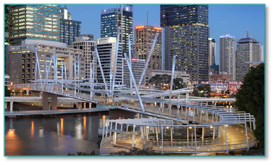 Active travel bridge crossing over a river